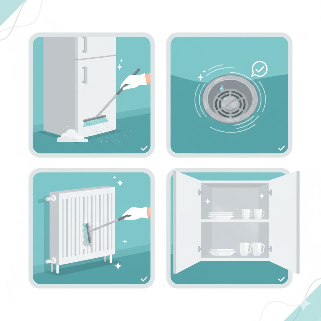 Specialstädning - bakom vitvaror, golvbrunnar, element - Hongsa Städ Karlstad